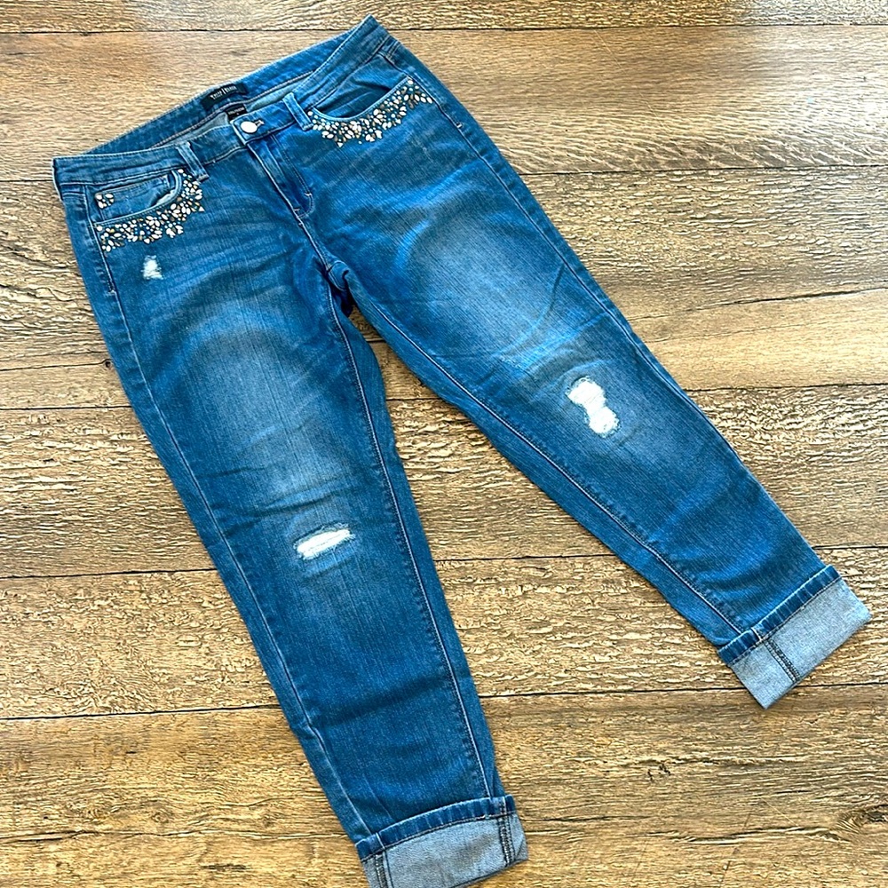 White House Black Market embellished jeans